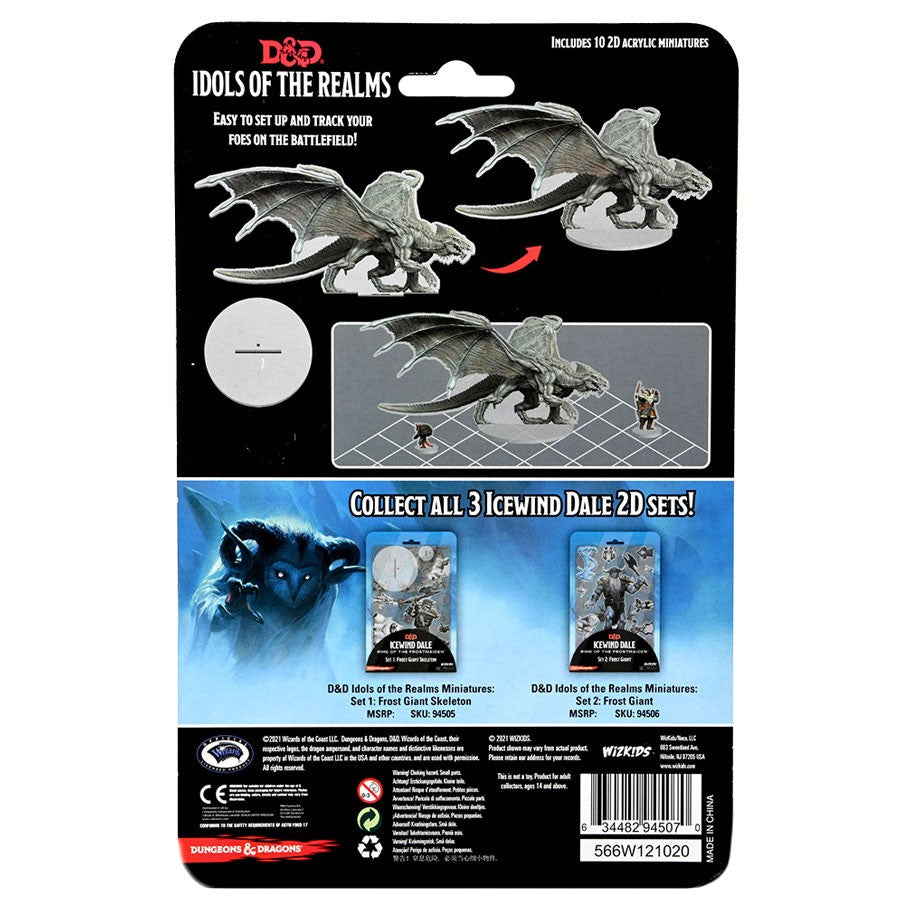 D&D: Idols of the Realms - Icewind Dale: Rime of the Frostmaiden - 2D Young Adult White Dragon (ONLINE ORDER ONLY)
