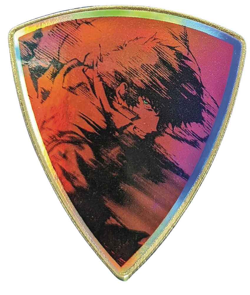 Cowboy Bebop Spike Rainbow Holo Foil Crest Pin