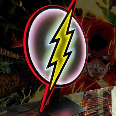 DC Comics The Flash Justice League Illuminated Scarlet Speedster Thunderbolt Led Neon Style Superhero Logo Wall Light Hangable Lamp (Regular)