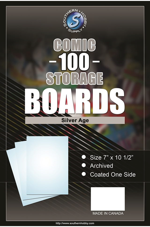 Comic  Boards Silver Size (100 Pack) SHS
