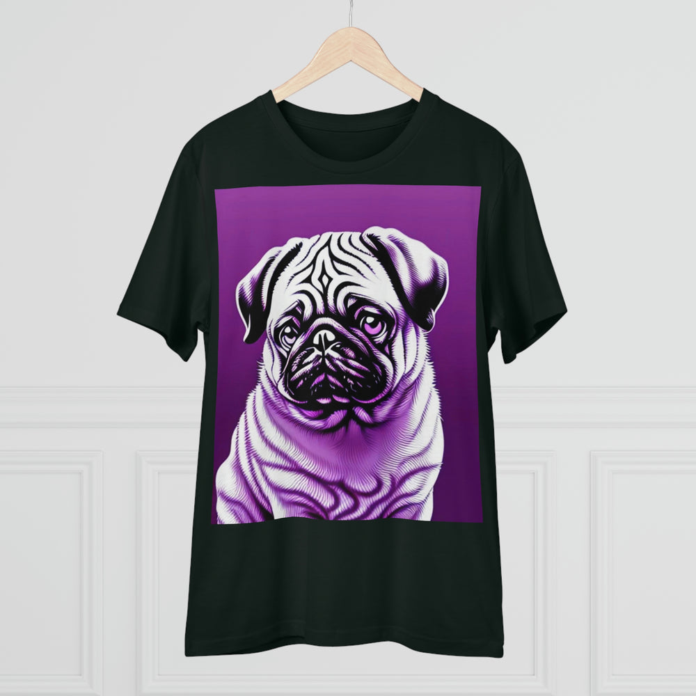 Pug In Purple Eco_Friendly Organic Creator T-shirt - Unisex
