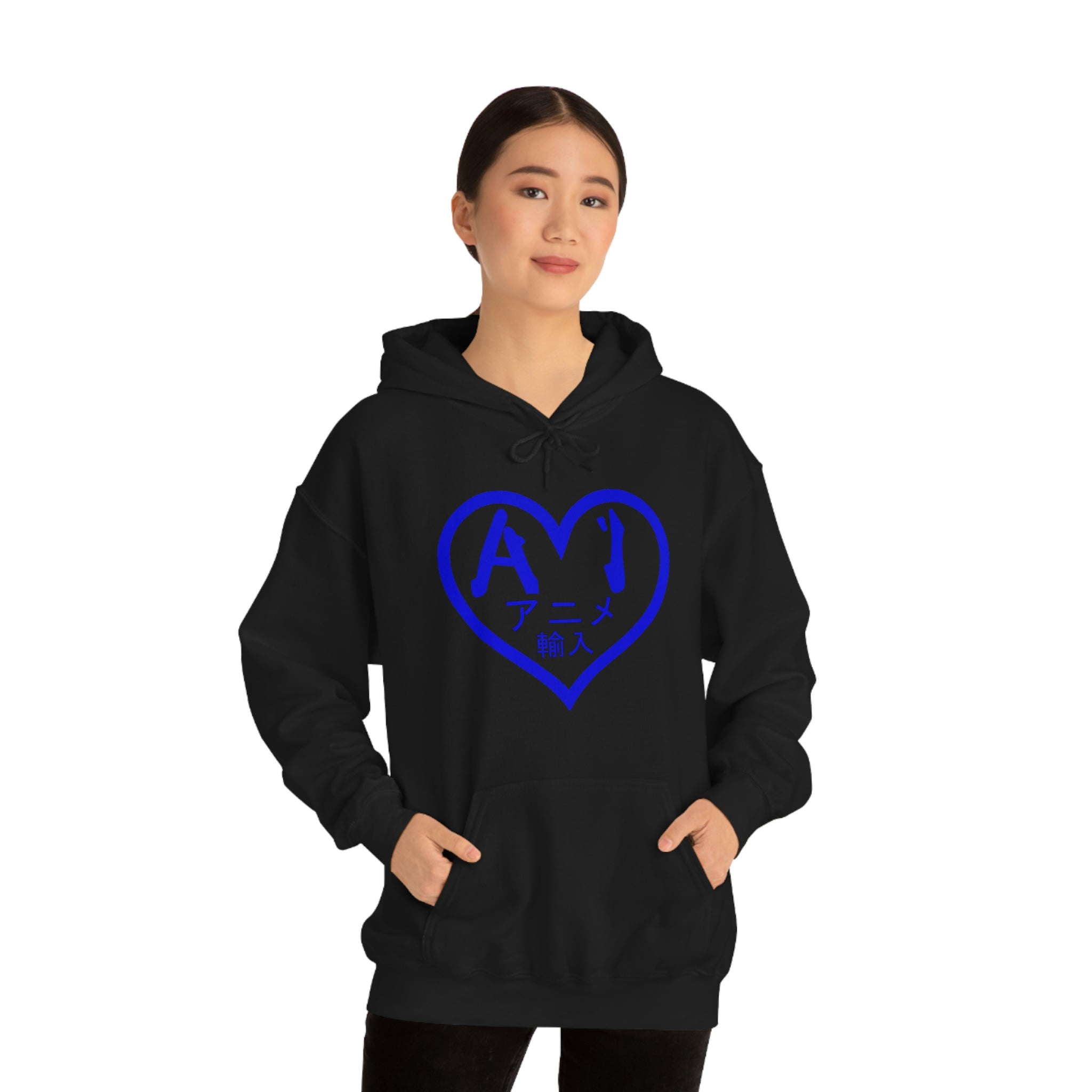 Anime Imports 2010 Heart Logo (BLUE) Unisex Heavy Blend™ Hooded Sweatshirt