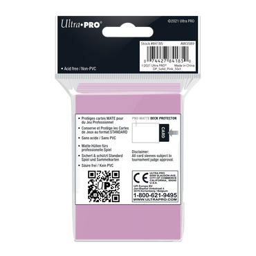 Ultra PRO: Standard 50ct Sleeves - PRO-Matte (Pink)