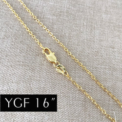 16" - 18KT Yellow Gold Filled Chain - Dainty Fine - 16" - 16 Inch Necklace - Lobster Claw Clasp (ONLINE ORDER ONLY)