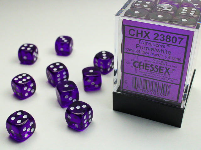 Chessex Translucent 12mm 6-Sided Dice Block (ONLINE ORDER ONLY)