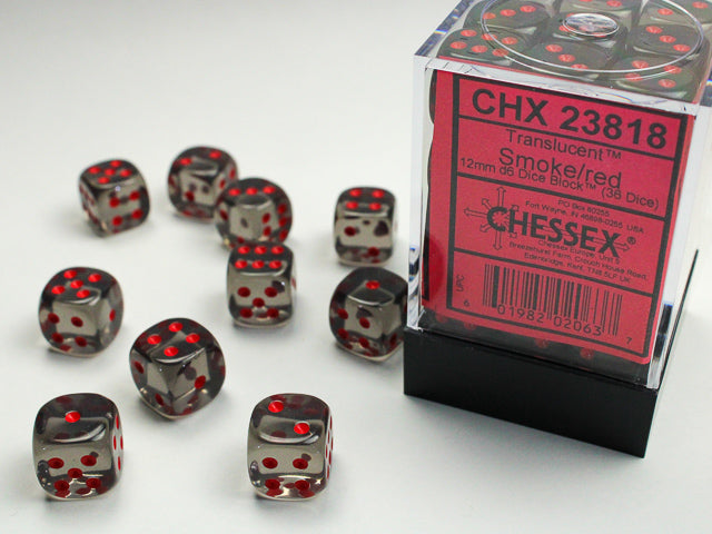 Chessex Translucent 12mm 6-Sided Dice Block (ONLINE ORDER ONLY)