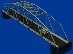 12" Steel Bridge for Vehicle or Railroad (Matboard) - 285CSS013 (Online Order Only)