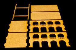 Middle East Two Story Building (MDF) - 15MMDF046-R (Online Order Only)