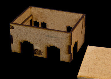 Middle East One Story Building With Removable Roof (MDF) - 15MMDF014-R (Online Order Only)