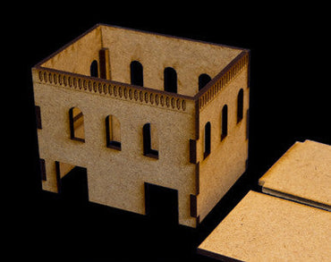 Middle East Two Story Building With Removable Roof (MDF) - 15MMDF020-R (Online Order Only)