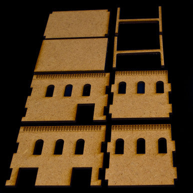 Middle East Two Story Building With Removable Roof (MDF) - 15MMDF020-R (Online Order Only)