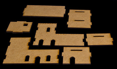 Middle East Two Story Building With Removable Roof  (MDF) - 15MMDF026-R (Online Order Only)