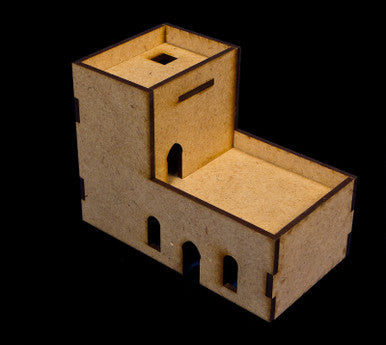 Middle East Two Story Building With Removable Roof  (MDF) - 15MMDF026-R (Online Order Only)