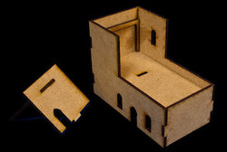 Middle East Two Story Building With Removable Roof  (MDF) - 15MMDF026-R (Online Order Only)