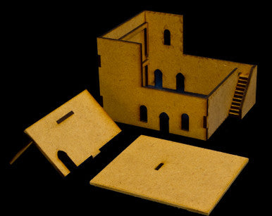 Middle East Two Story Building with Removable Roof (MDF) - 15MMDF049R (Online Order Only)