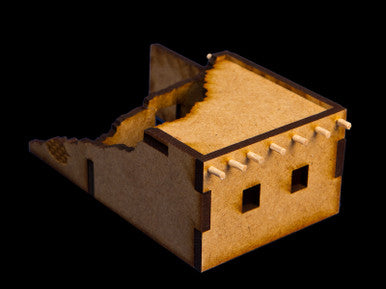 15mm Ruined Afghan Style Hovel (MDF) - 15MMDF072 (Online Order Only)