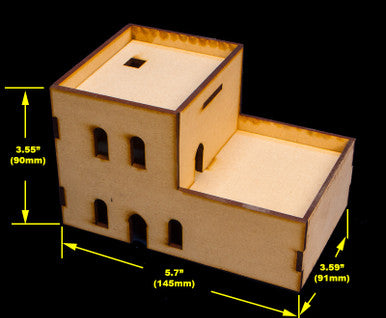 Middle East Two Story Building With Removable Roof (MDF) - 15MMDF121-R (Online Order Only)