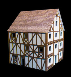 Three Story Medium Half Timber House with attic (MDF) - 15MMDF307 (Online Order Only)