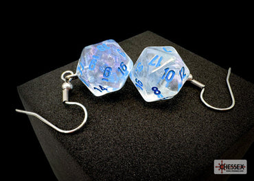 *Preorder* Hook Earrings Borealis® Icicle™ Mini-Poly d20 Pair (Online Only)