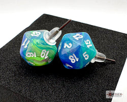 Stud Earrings Festive® Waterlily™ Mini-Poly d20 Pair (Online Only)