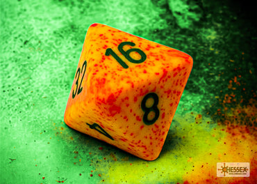 Speckled Lotus 8-Sided Doubling Cube | 1-128 Backgammon Type Novelty Dice (Online Only)