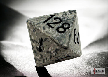 Speckled Andesite 8-Sided Doubling Cube | 1-128 Backgammon Type Novelty Dice (Online Only)