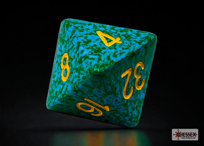 Speckled Primula 8-Sided Doubling Cube | 1-128 Backgammon Type Novelty Dice (Online Only)