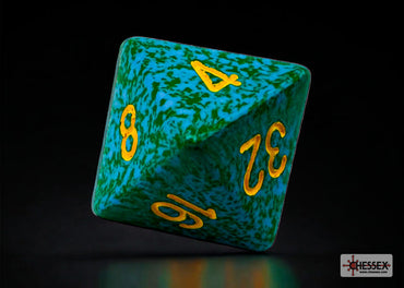 Speckled Primula 8-Sided Doubling Cube | 1-128 Backgammon Type Novelty Dice (Online Only)