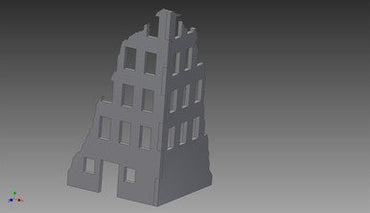 Ruined City Building (MDF) - 15MMDF250 (Online Order Only)