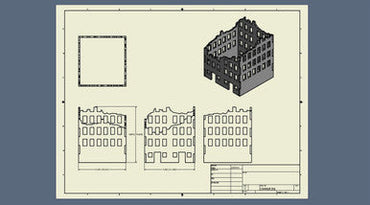 Ruined City Building (MDF) - 15MMDF258 (Online Order Only)