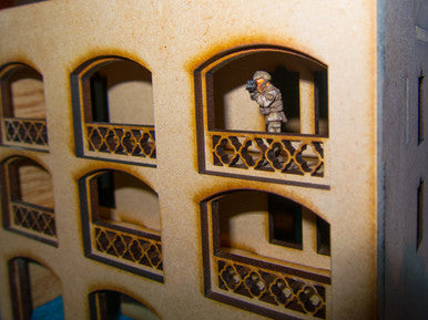 15mm Middle East Three Story Building (MDF) - 15MMDF151 (Online Order Only)