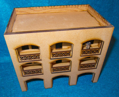15mm Middle East Three Story Building (MDF) - 15MMDF151 (Online Order Only)