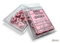 Opaque Pastel Pink/back | 7-Dice, 16mm, 12mm, d10s by Chessex (Online Only)