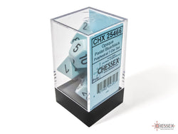 Opaque Pastel Blue/back | 7-Dice, 16mm, 12mm, d10s by Chessex (Online Only)