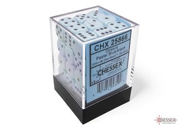 Opaque Pastel Blue/back | 7-Dice, 16mm, 12mm, d10s by Chessex (Online Only)