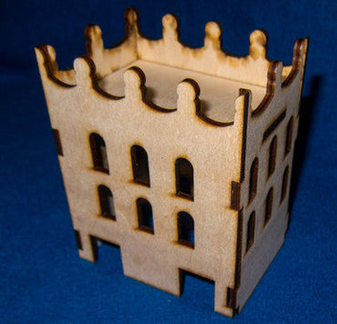 Middle East Three Story Building With Removable Roof (MDF) - 15MMDF024-R (Online Order Only)