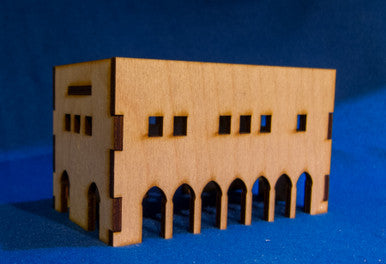 Middle East Two Story Building With Removable Roof (MDF) - 15MMDF017-R (Online Order Only)