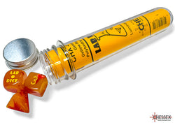 Gemini Gellow-Red/yellow Polyhedral Luminary 7-Dice Set (with bonus die) (Online Only)