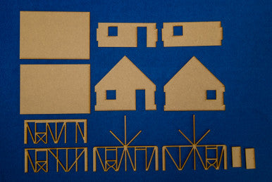 One Story Small Half Timber House  - 28MMDF301 (Online Order Only)