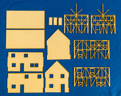 Two Story Medium Half Timber House - 28MMDF302 (Online Order Only)