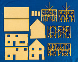 Two Story Medium Half Timber House - 28MMDF302 (Online Order Only)