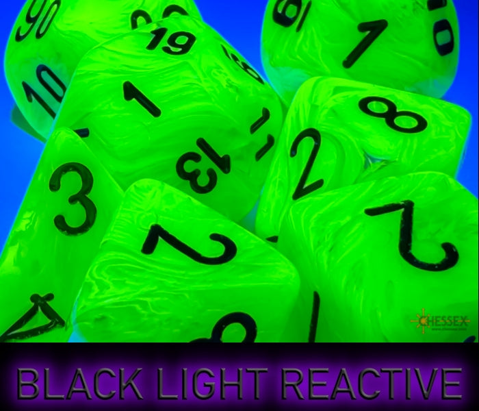 Vortex Mega-hedral Bright Green/black 7-Die Set (Online Only)