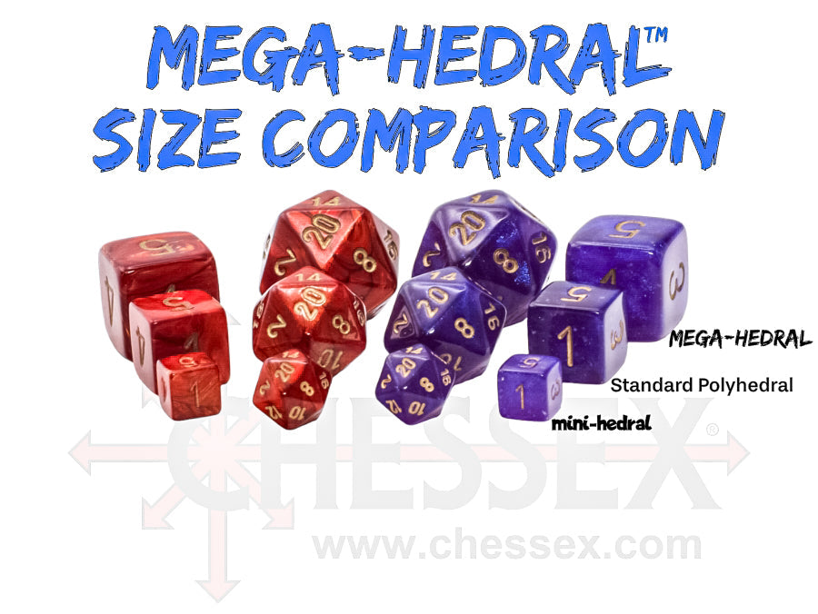 Vortex Mega-hedral Bright Green/black 7-Die Set (Online Only)