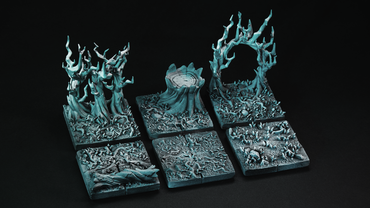 3D Printed Cast n Play Death x Tiles - Forest Starter Pack 28mm 32mm D&D (Online Only)