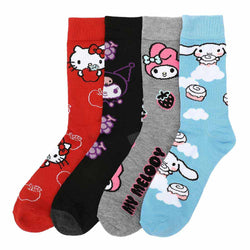Sanrio Hello Kitty & Friends Mixed Character 5 Pair Crew Socks (Online Order Only)