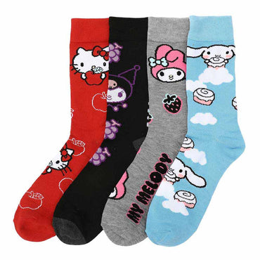 Sanrio Hello Kitty & Friends Mixed Character 5 Pair Crew Socks (Online Order Only)
