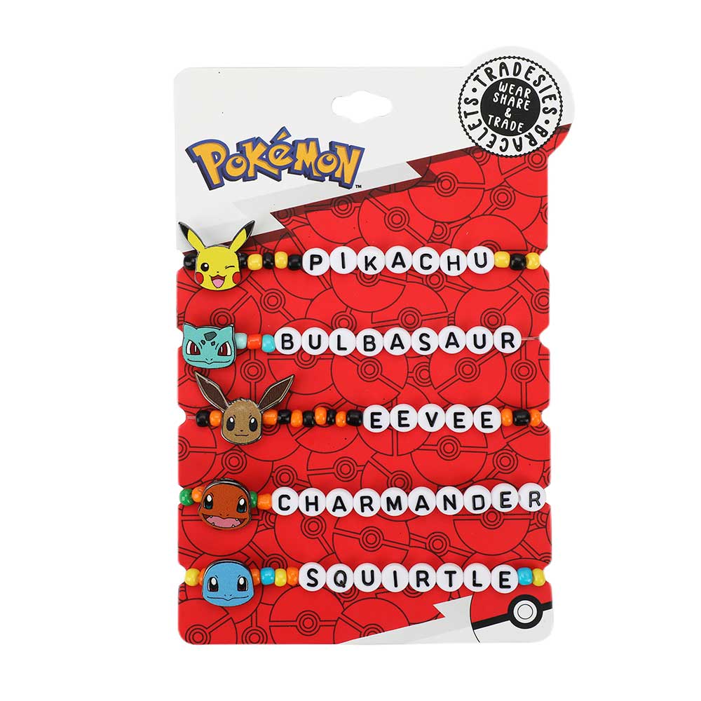 *Collective* Pokemon 5-piece Tradesies Stretchy Friendship Bracelet Set (ONLINE ORDER ONLY)