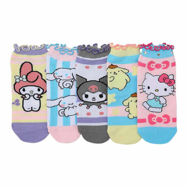 Hello Kitty & Friends Pastel 5 Pair Ankle Socks (Online Order Only)