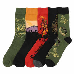 Lord of the Rings Adult 5 Pair Crew Socks (Online Order Only)
