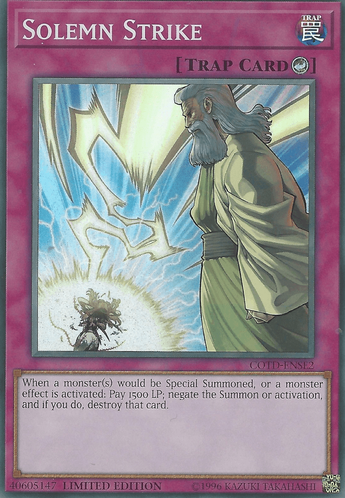 Solemn Strike [COTD-ENSE2] Super Rare (ONLINE ORDER ONLY)